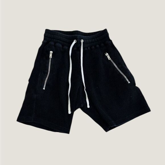 REPRESENT black Waffle Shorts - Picture 1 of 3